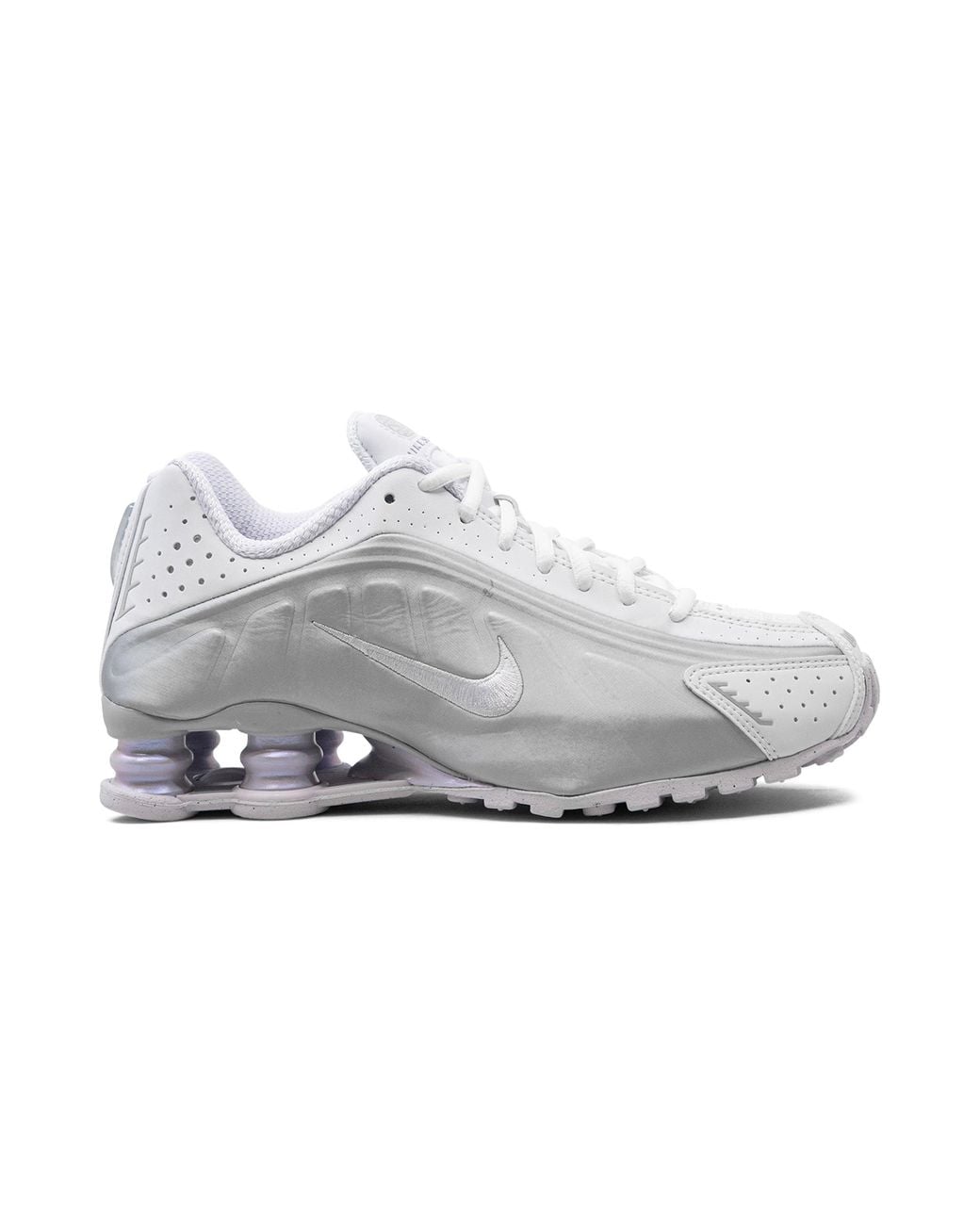 Nike Gray Shox R4 Metallic Platinum" Hf5076 100"