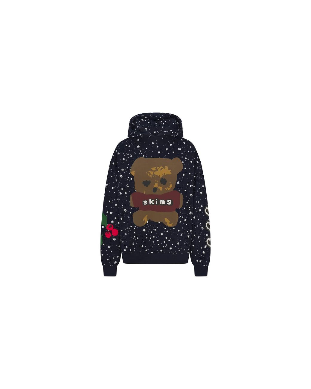 Skims Black Cotton Fleece Oversized Hoodie "Cactus Plant Flea Market