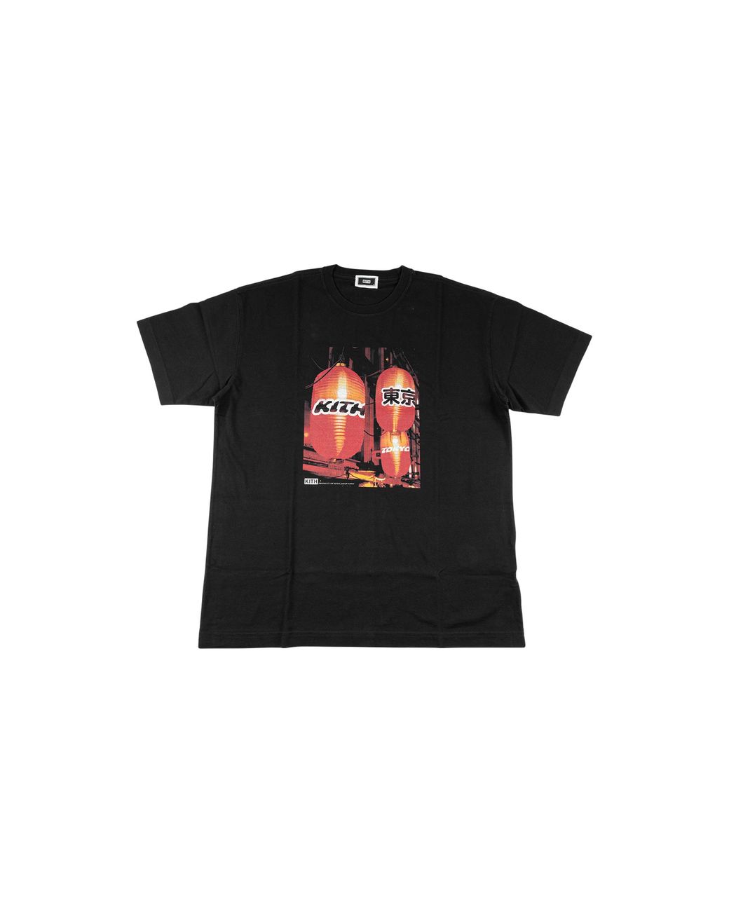 Kith Black Tokyo Lantern Lights T-Shirt Khm034703 001" for men