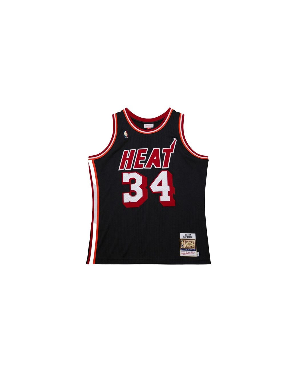 Mitchell & Ness Black Dark Hwc Jersey Heat 2013 Ray Allen Ajy46495 Mhe13Ralblck" for men