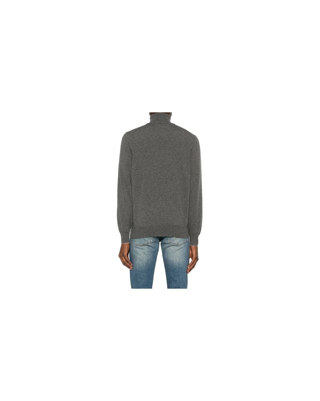 Brunello Cucinelli Black Turtleneck Sweater Brun2297" for men
