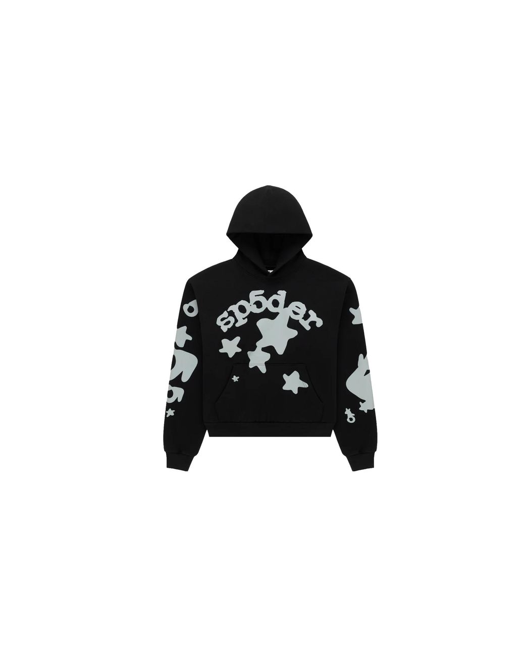 Sp5der Black Reflective Beluga Hoodie 373" for men