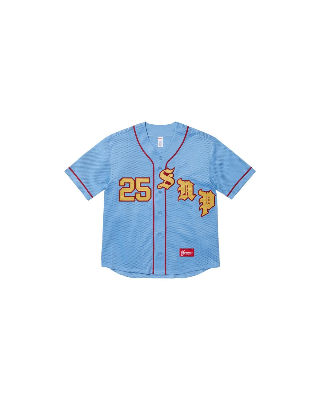 Supreme Blue Old English Baseball Jersey "Ss25
