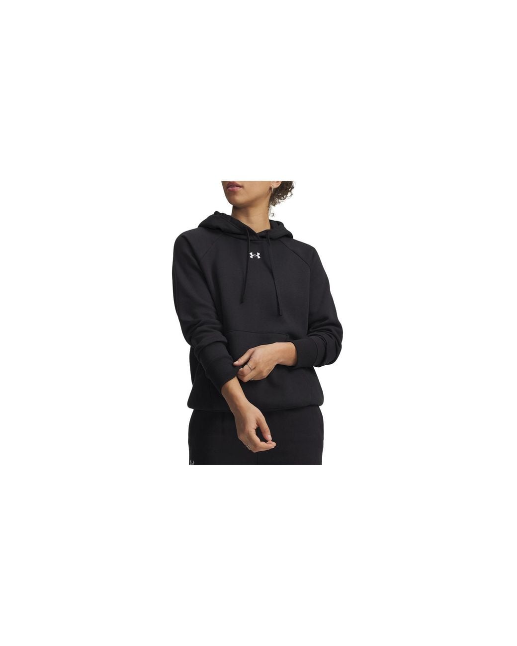 Under Armour Black Rival Fleece Hoodie 1379500 001"