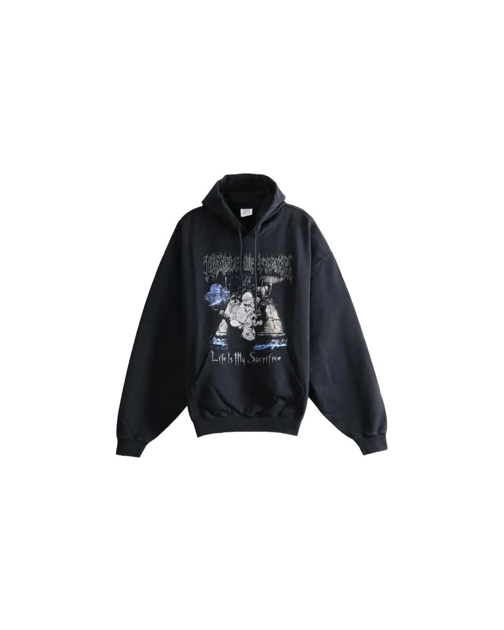 Vetements Black Cof Sacrifice Hoodie "Washed" Mh27Hd205B" for men