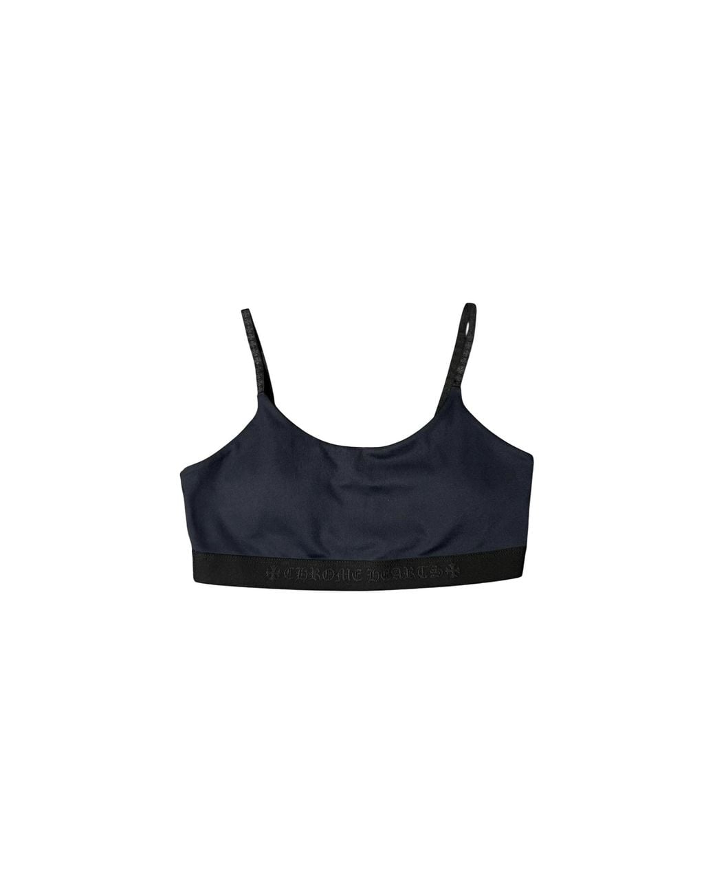 Chrome Hearts Black Ch Logo Yoga Sports Bra Chrm0247"