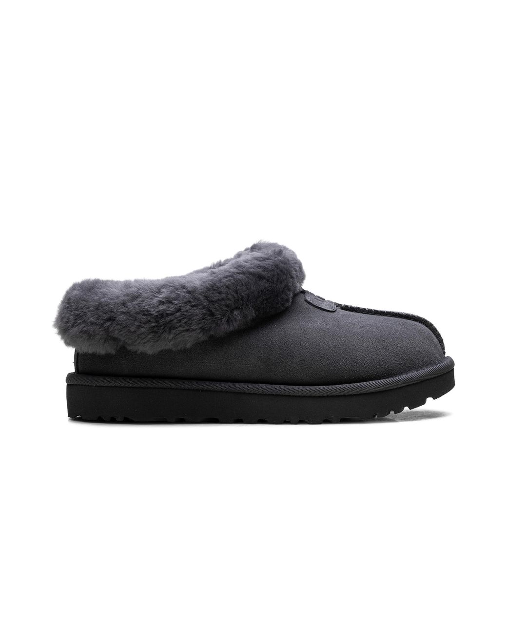 Ugg Black Tazzette Genuine Shearling Collar Slipper "Obsidian" 1134810 Obs"