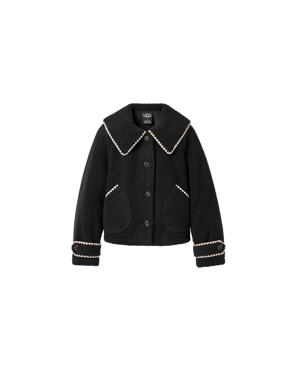 Ugg Black Nikia Collared Jacket 1180637 Blk"