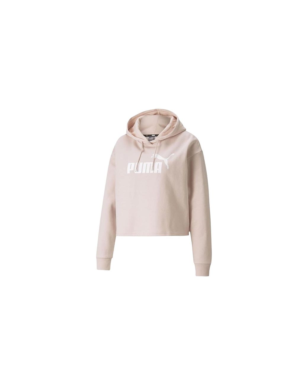 PUMA Black Essentials Cropped Logo Hoodie "Lotus" 586869 36"