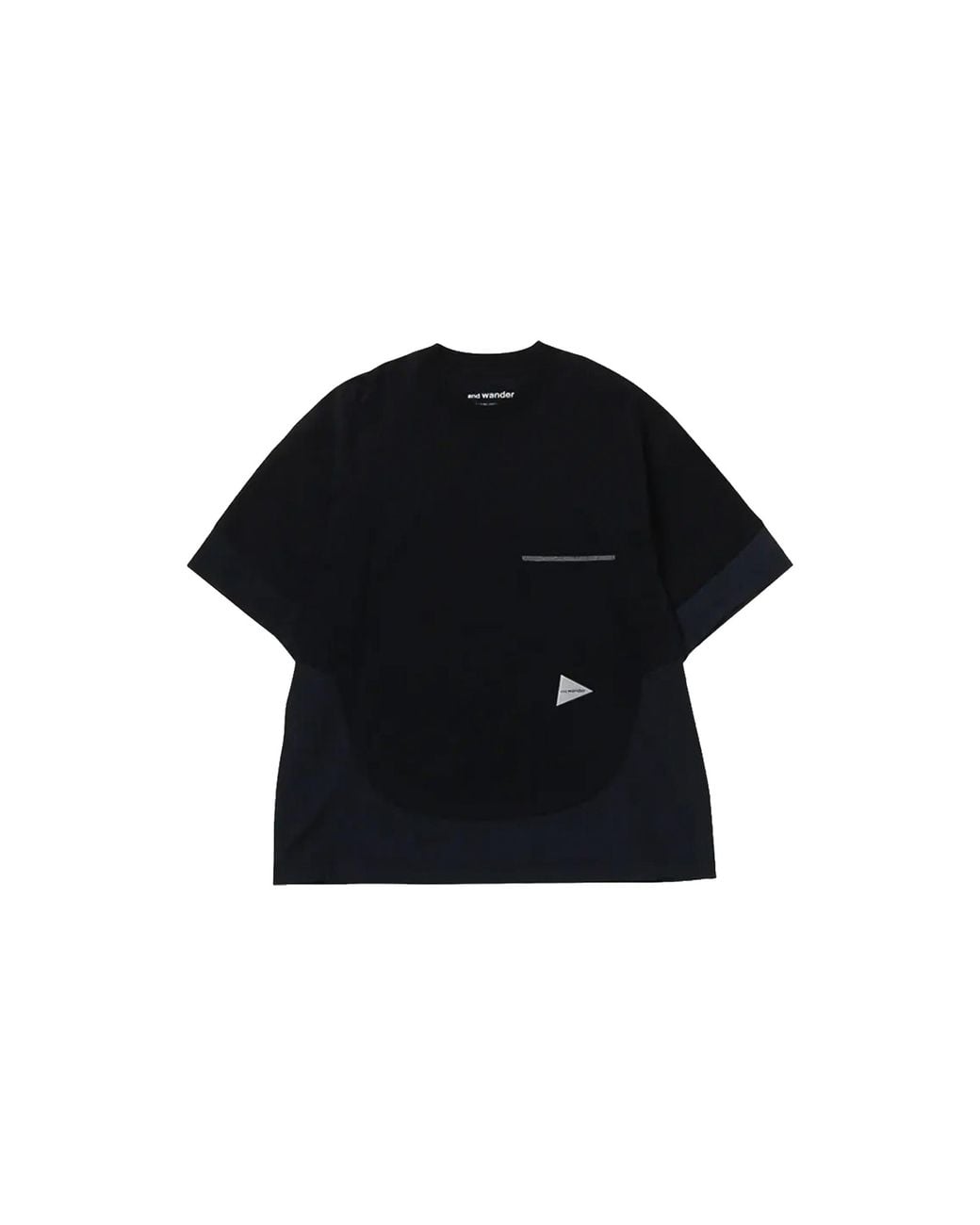 And Wander Black Combi T-Shirt 5746184073 010"