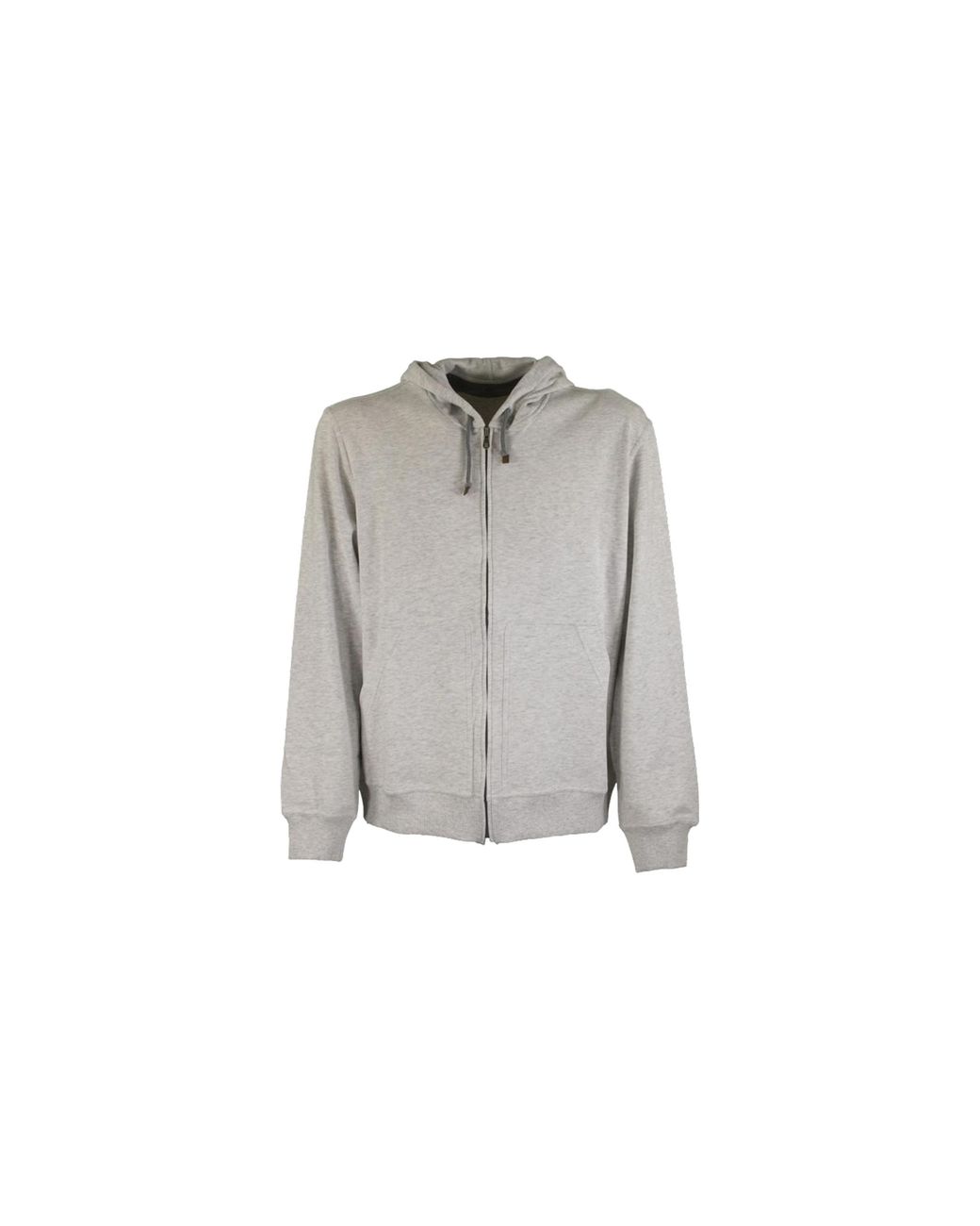 Brunello Cucinelli Black Mélange Cotton Blend Sweatshirt "Light" Brun1040" for men