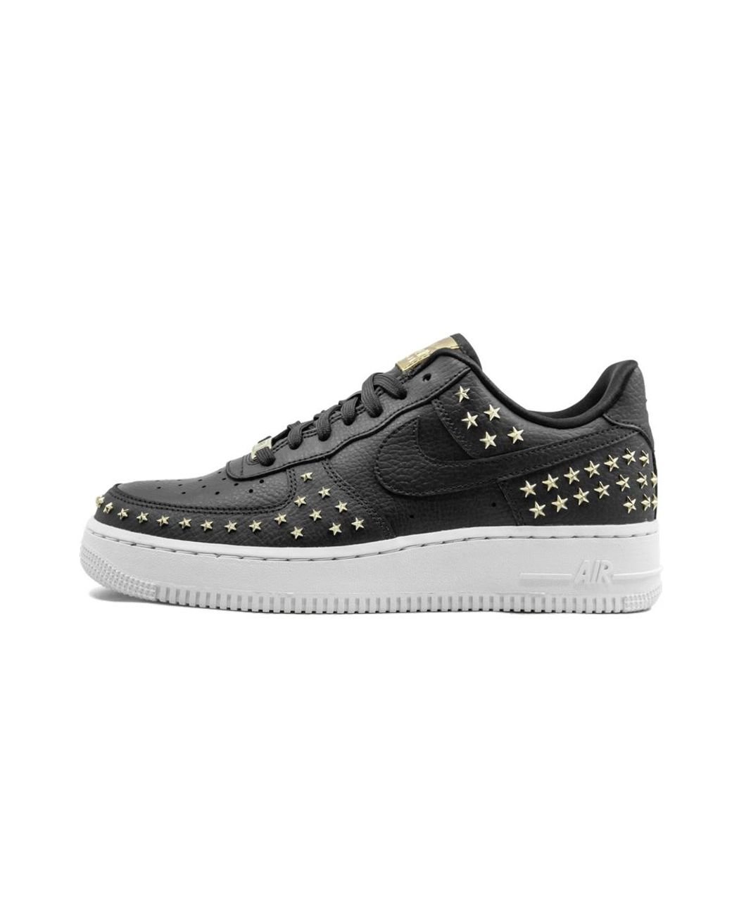 Nike Leather Black Studded Air Force 1 