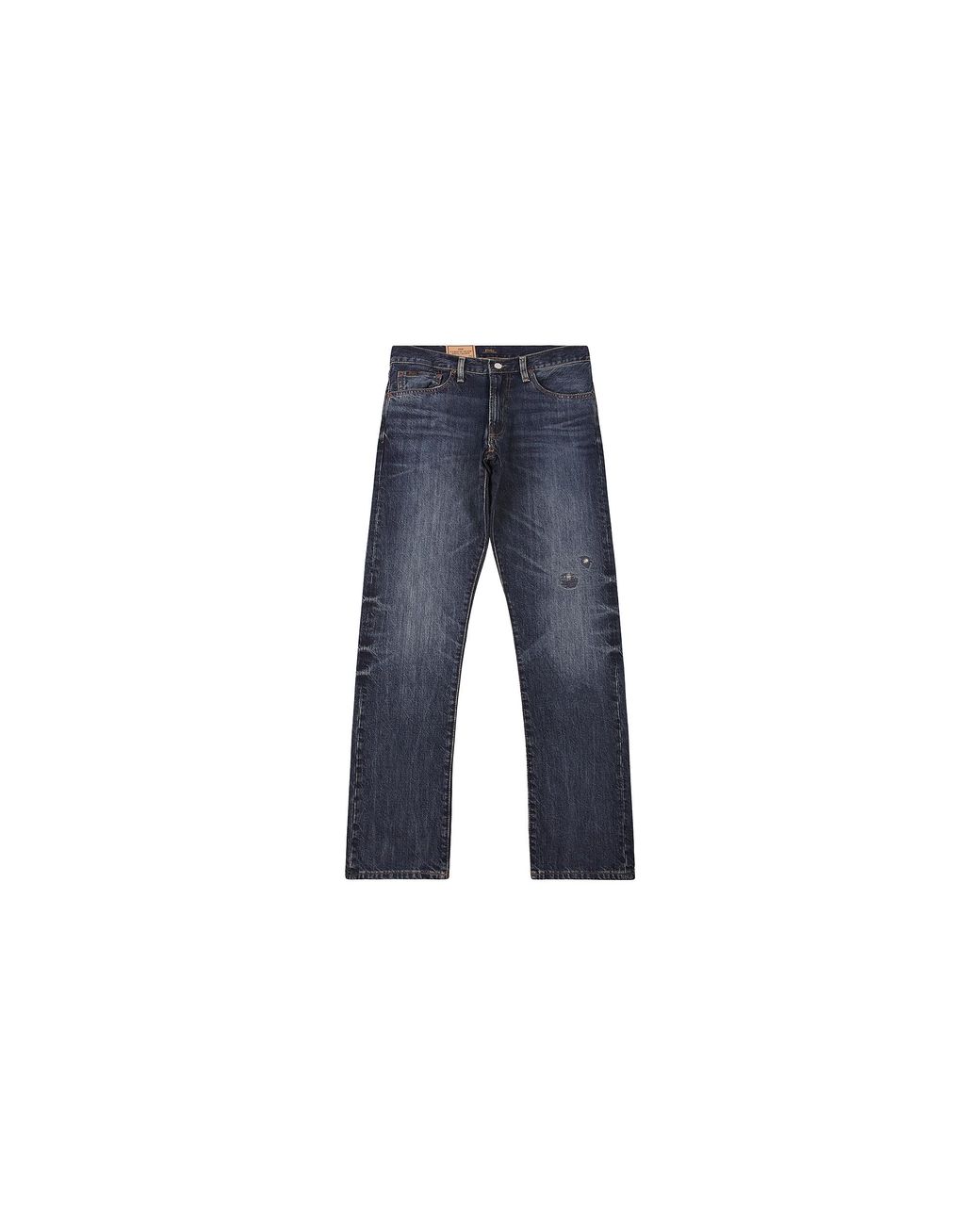 Polo Ralph Lauren Black Varick Slim Distressed Denim 710P00466001" for men