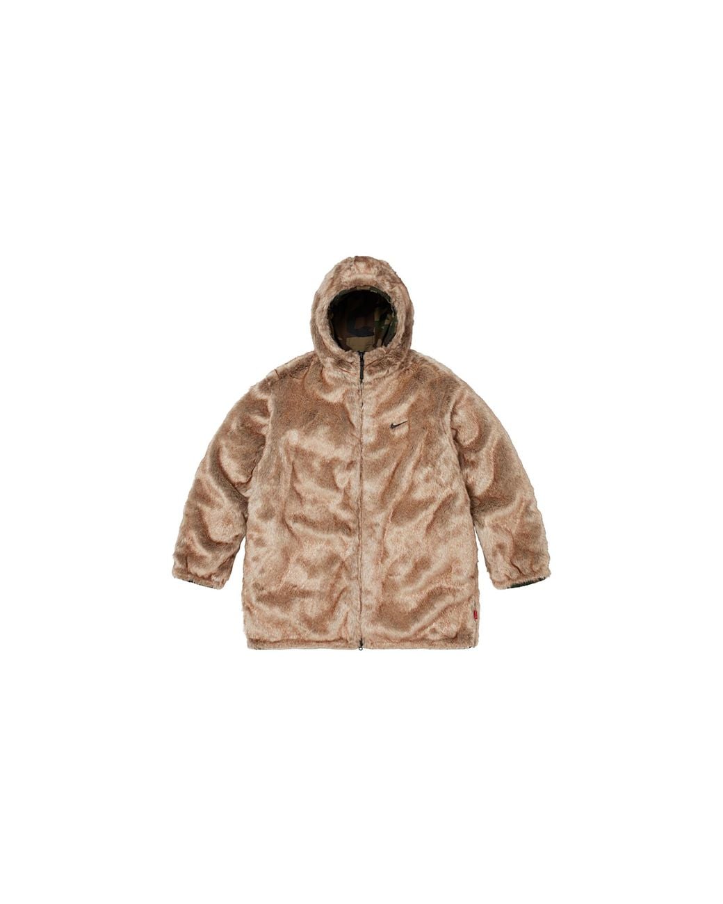 Supreme Black Nike Faux Fur Reversible Parka "Fw26
