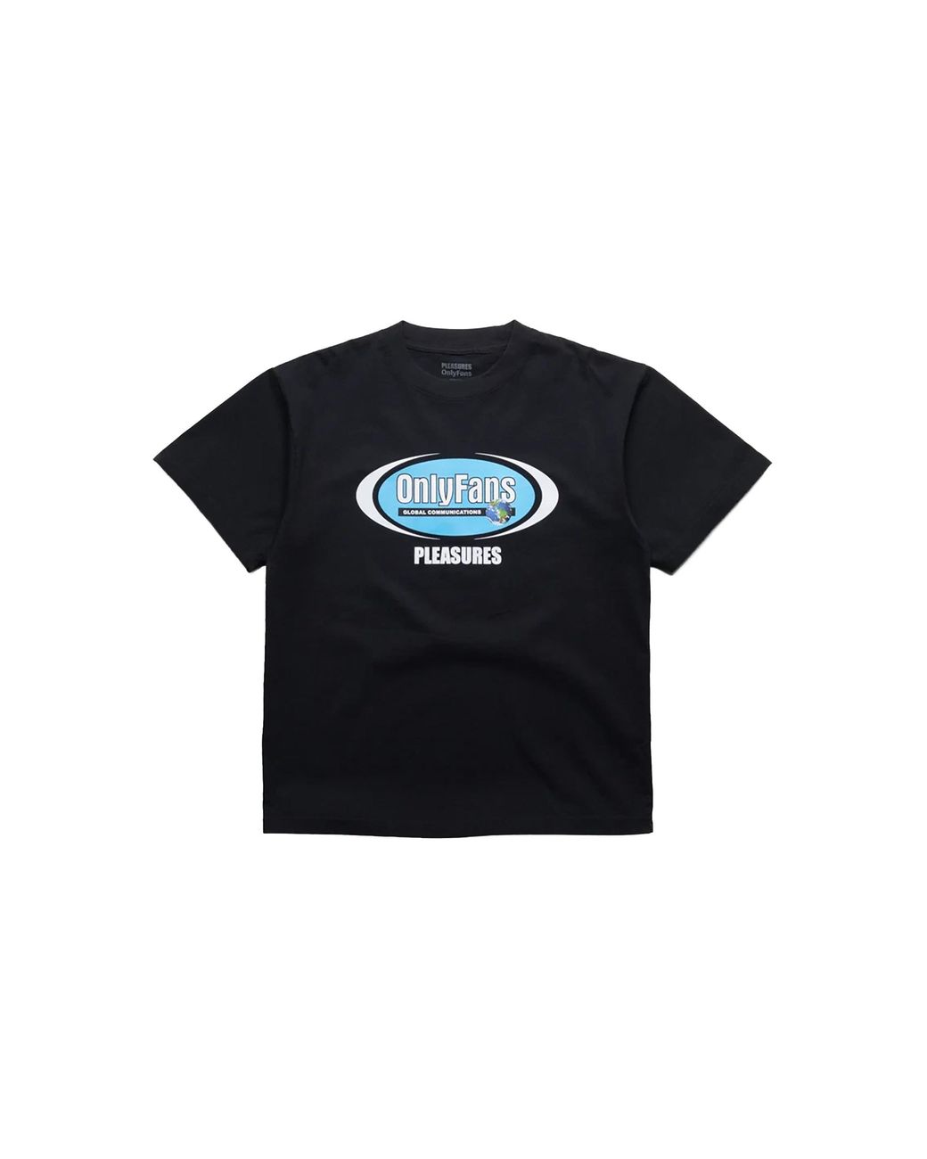 Pleasures Black Onlyfans Communications T-Shirt P26Suof001 Blk" for men