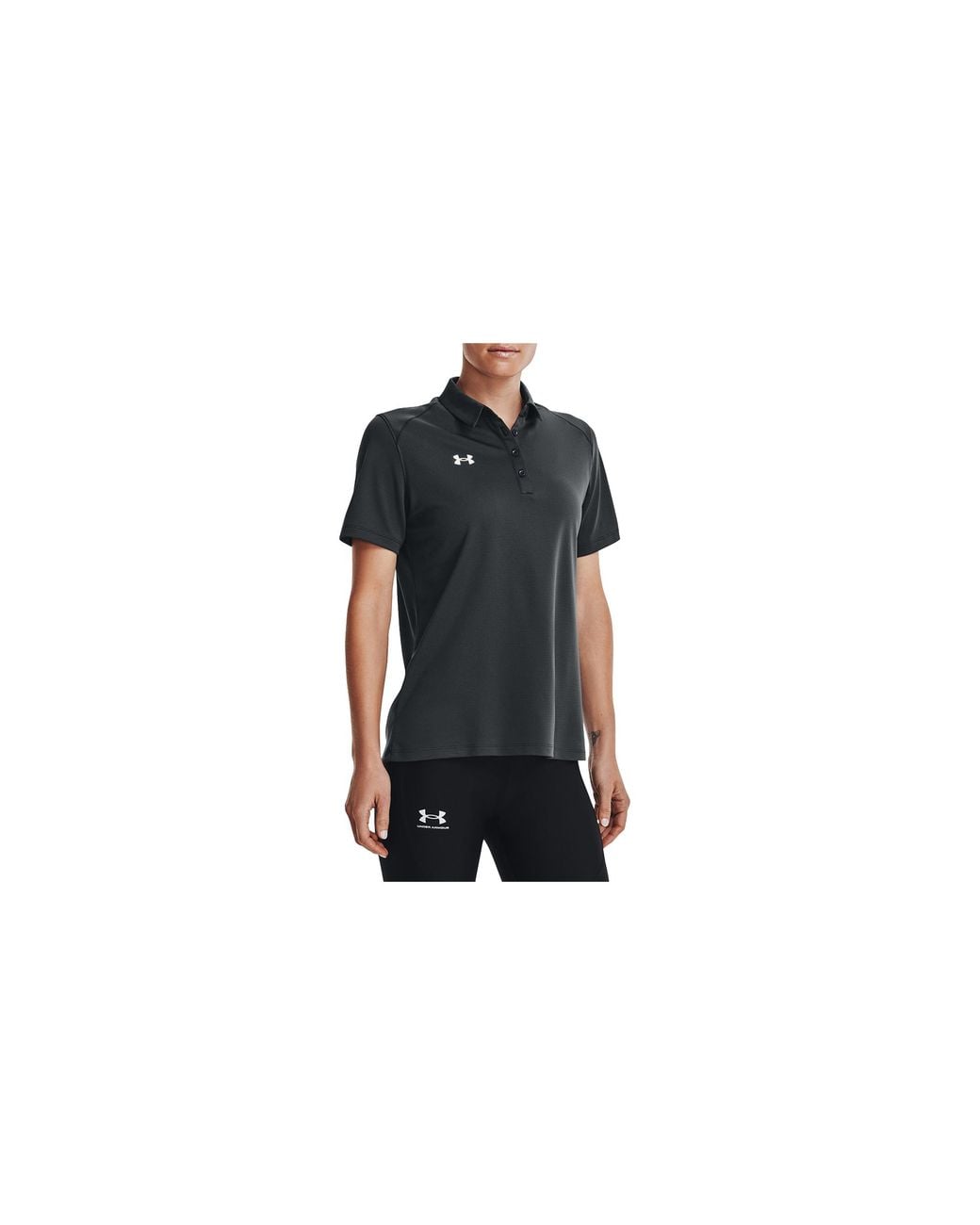 Under Armour Black Tech Team Polo Shirt "Steel 1370431 008"