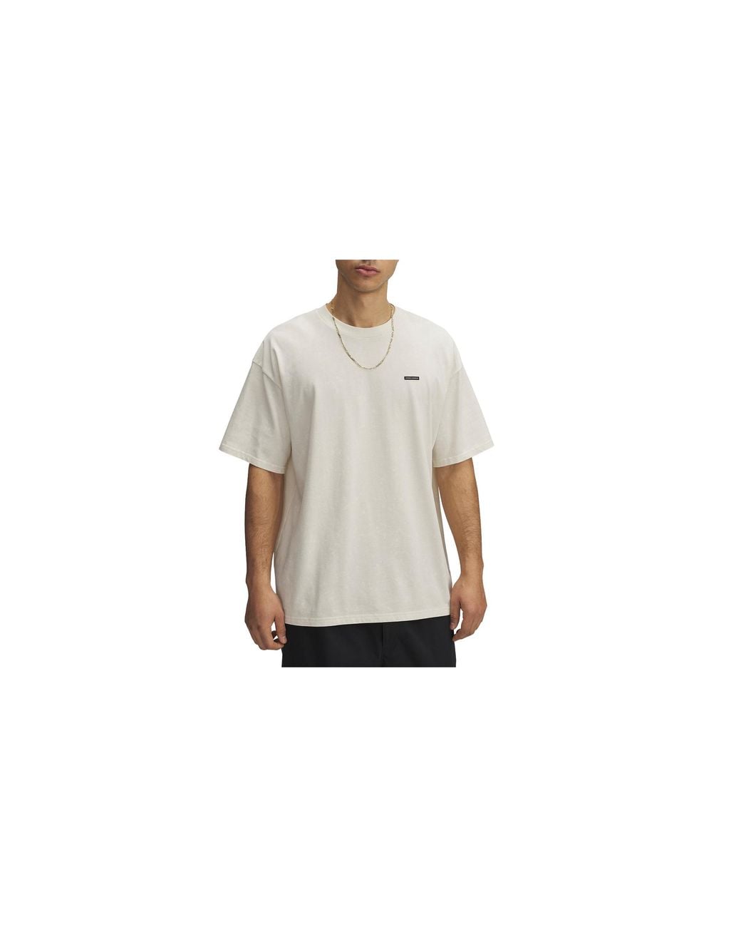 Under Armour Black Heavyweight Logo Wash Oversized T-Shirt "Stone 1389147 279" for men