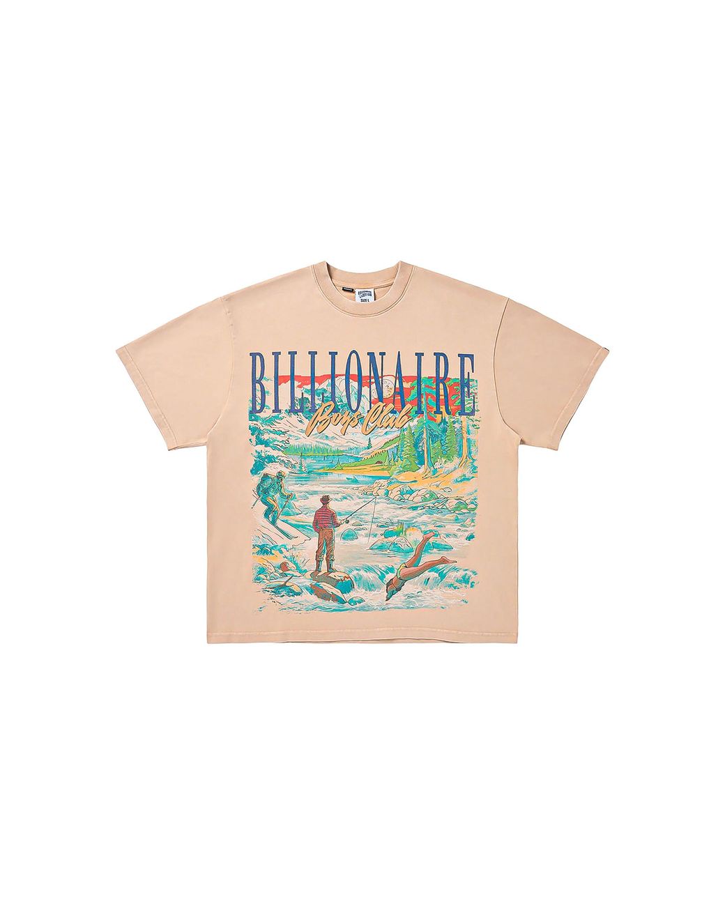 BBCICECREAM Green Great Outdoors Oversize Knit T-Shirt "Sesame" 861 3314 Sesa" for men