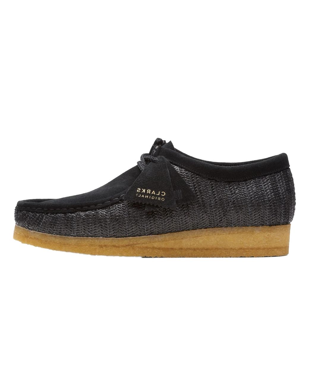 Clarks Black Wallabee 'Raffia' 26165512" for men