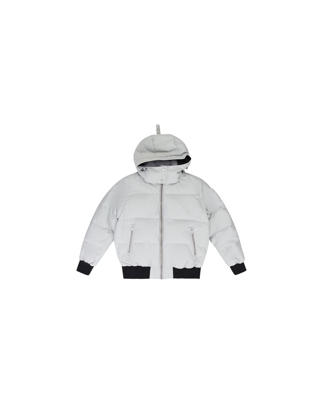 Moose Knuckles Black Cloud Bomber Shearling Puffer Jacket M34Lb017S"