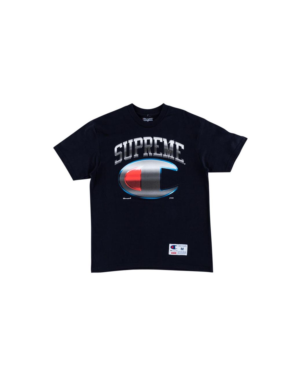 Supreme Black Champion Chrome Ss Top "Ss19" Su7155"
