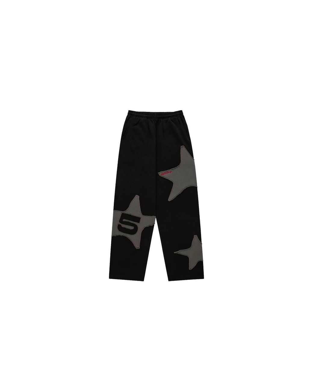 Sp5der Black Big Star Wide Leg Sweatpants 366" for men