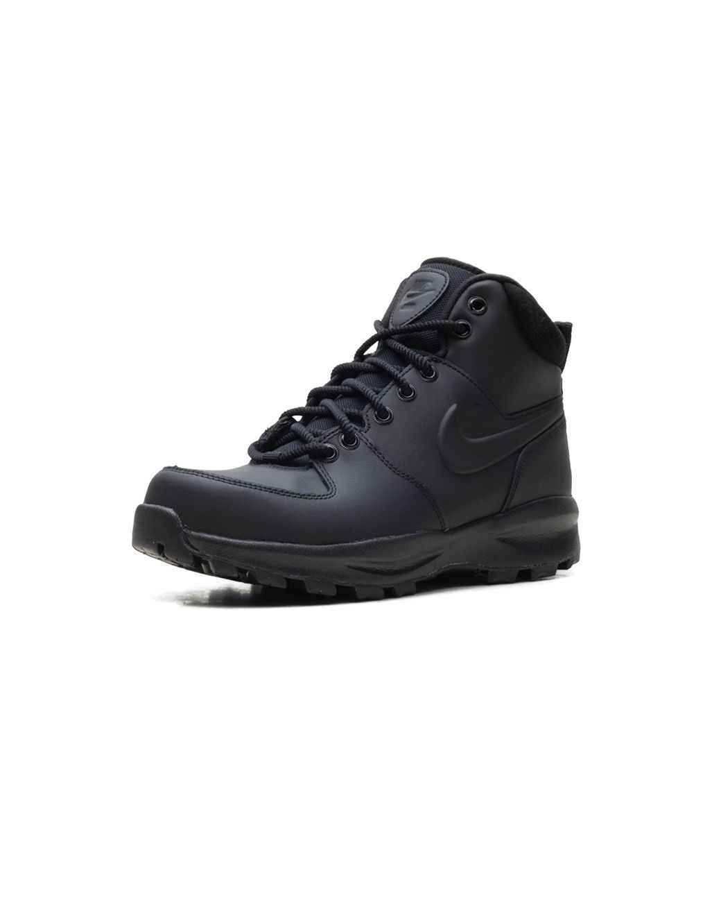 Nike Black Manoa Leather "Triple" Hf7095 001" for men
