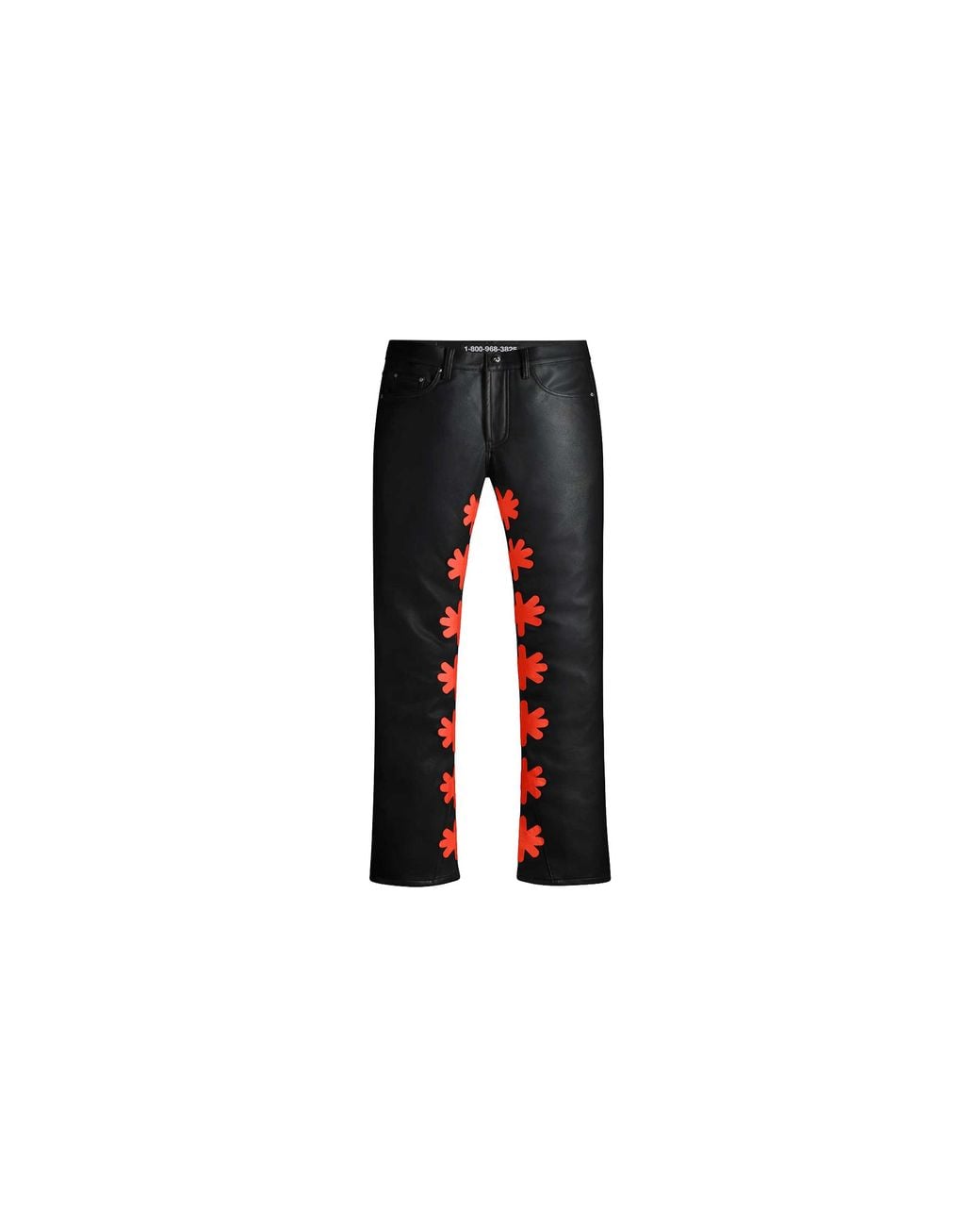 LOSTSHDWS Black Leather Pant Lost007" for men