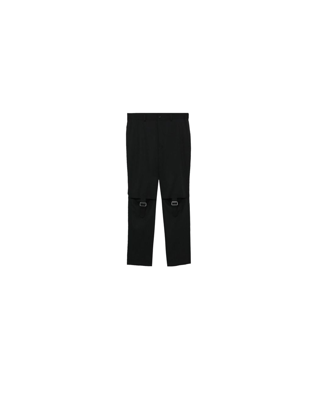 Comme des Garçons Black Trousers With Slits And Belts 1Mp0100521" for men