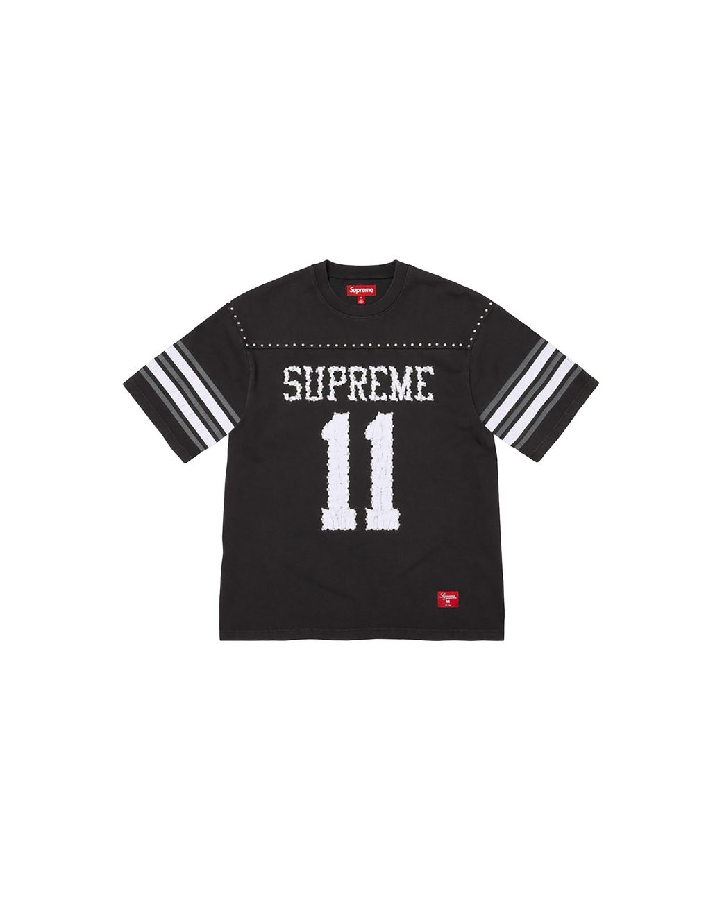 Supreme Black Studded S/S Football Top "Ss26