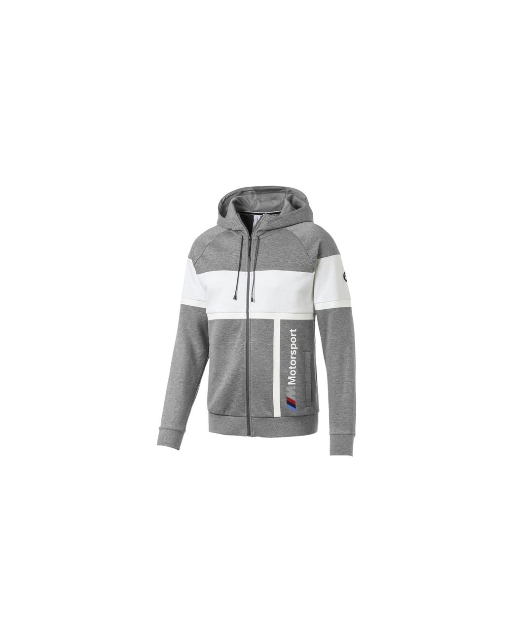 PUMA Black Bmw Motorsport Hooded Sweat Jacket "Medium Heather" 577788 03" for men