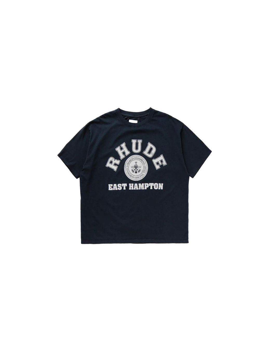 Rhude Black Hampton T-Shirt "Vintage" Rhss24Tt080126100610" for men