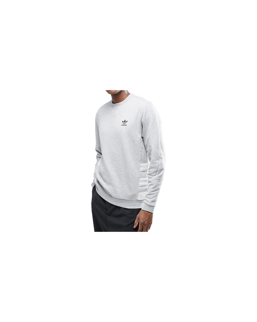 Adidas Black Originals Street Modern Crew "Medium Heather" Ay9201" for men
