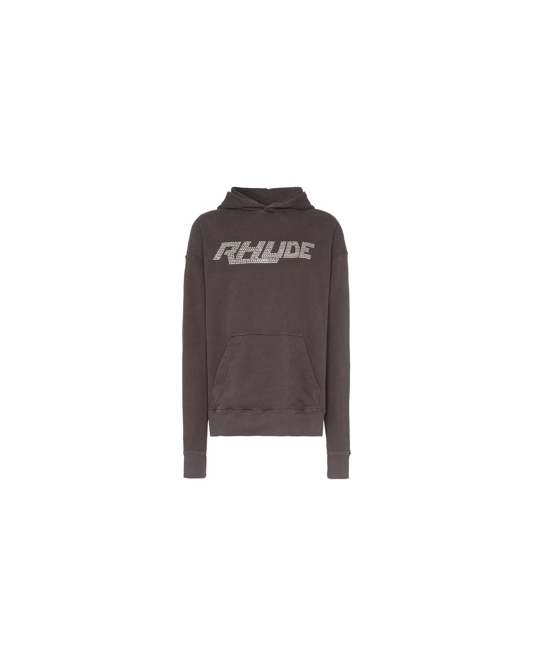 Rhude Black Swarovski Pullover Hoodie Rh02Aho03801" for men
