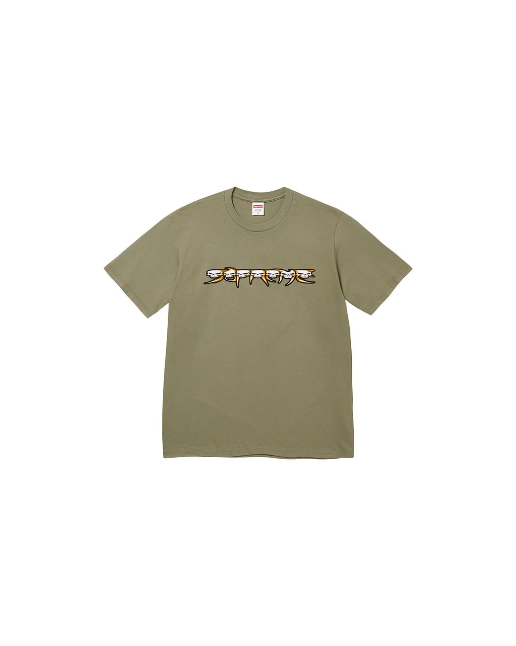 Supreme Green Skulls Spellout Shirt "Fw26