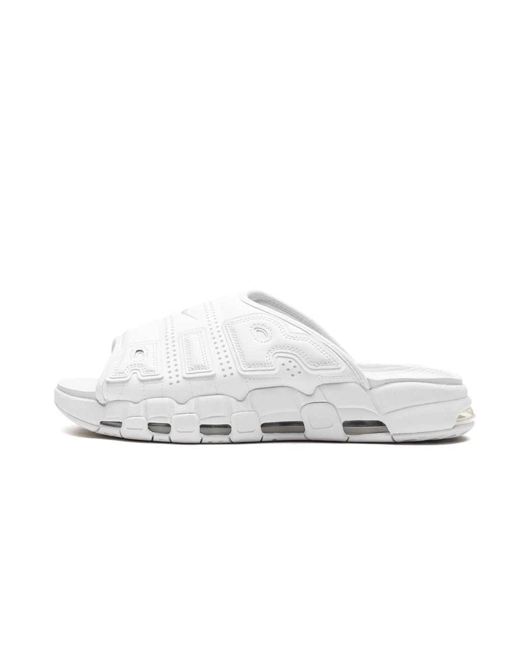 Nike Black More Uptempo Slide "Triple" Fd9884 101" for men