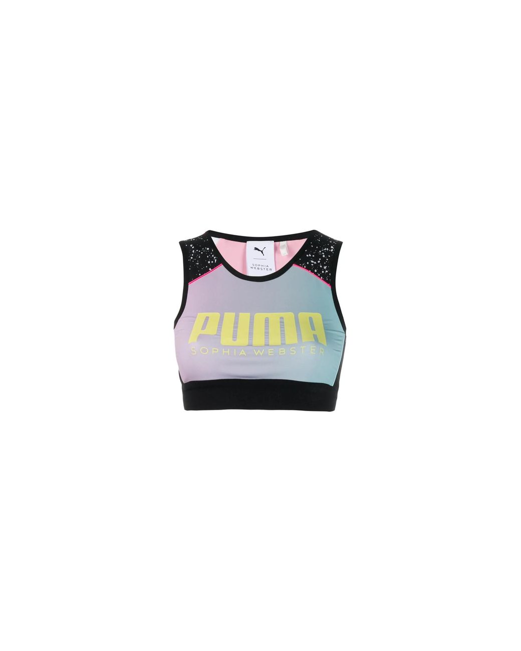 PUMA Black Sophia Webster Reversible Crop Top "Aop