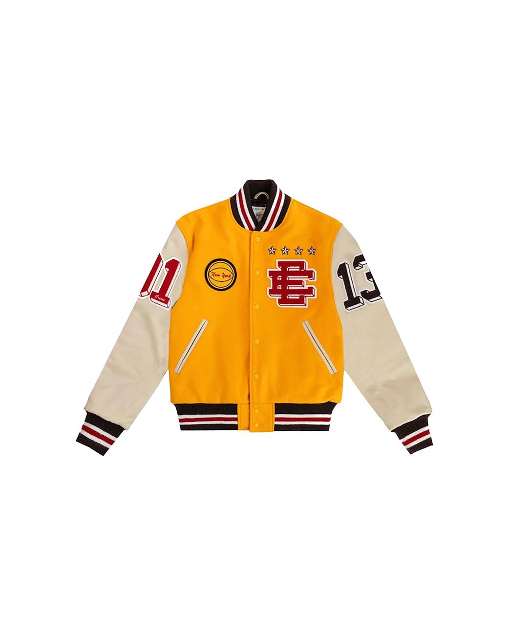 Eric Emanuel Black Ee Varsity Letterman Jacket Ee829" for men