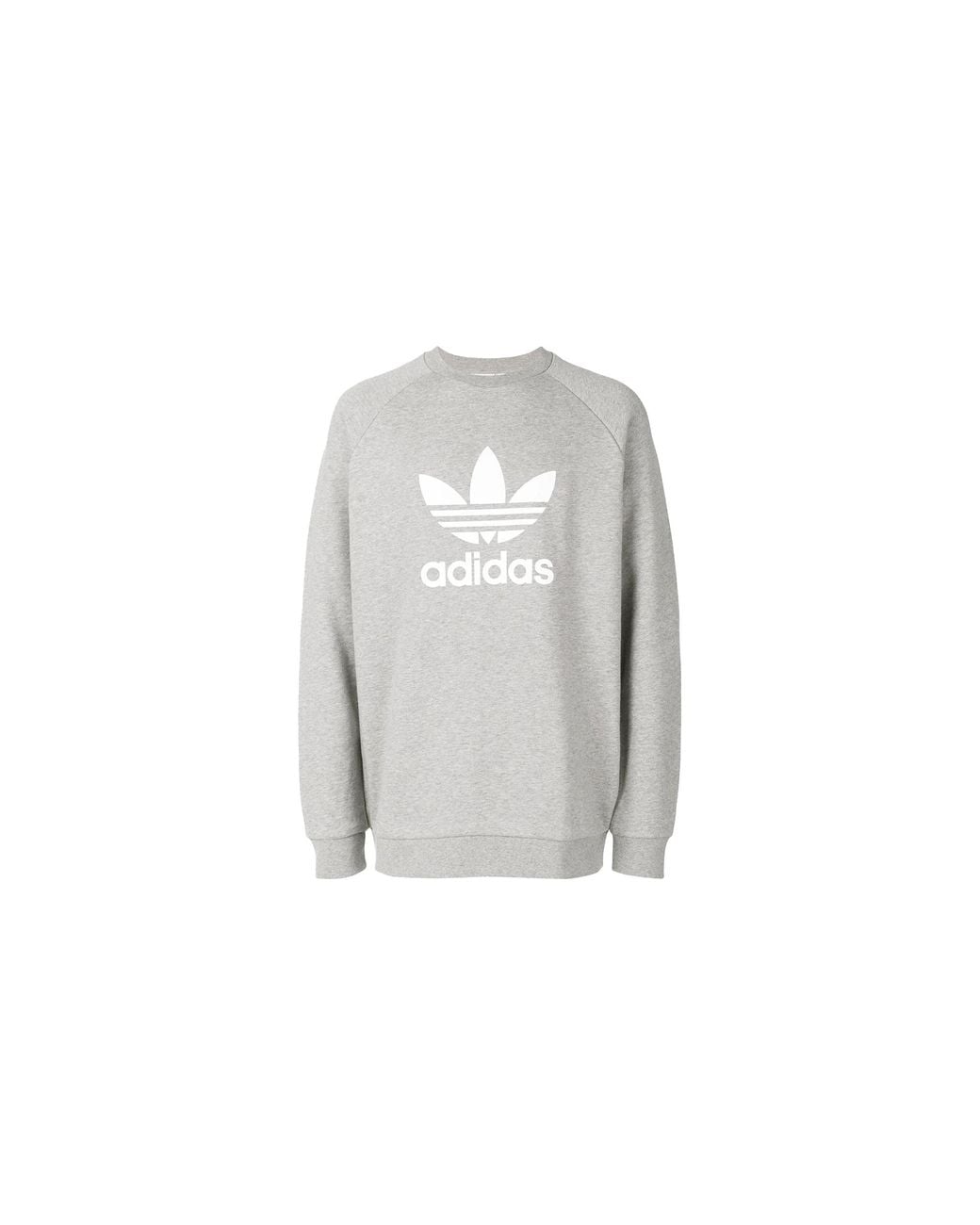 Adidas Black Originals Trefoil Warm-Up Crew Sweatshirt "Medium Heather" Cy4573" for men