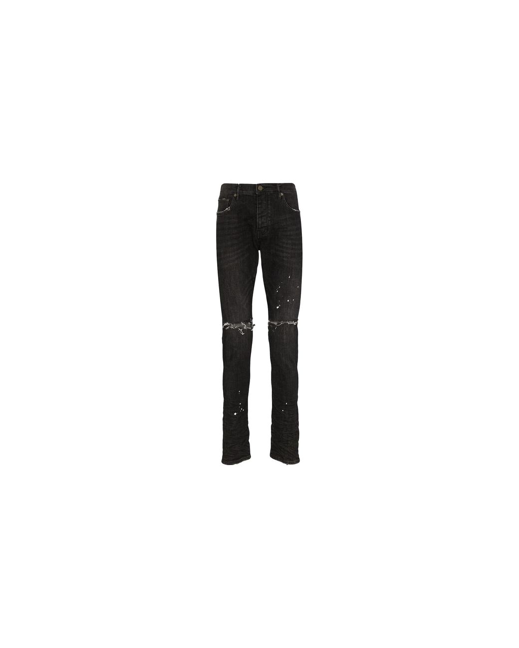 Purple Brand Black Low Rise With Slim Leg Jean Overspray" P001 Bos" for men