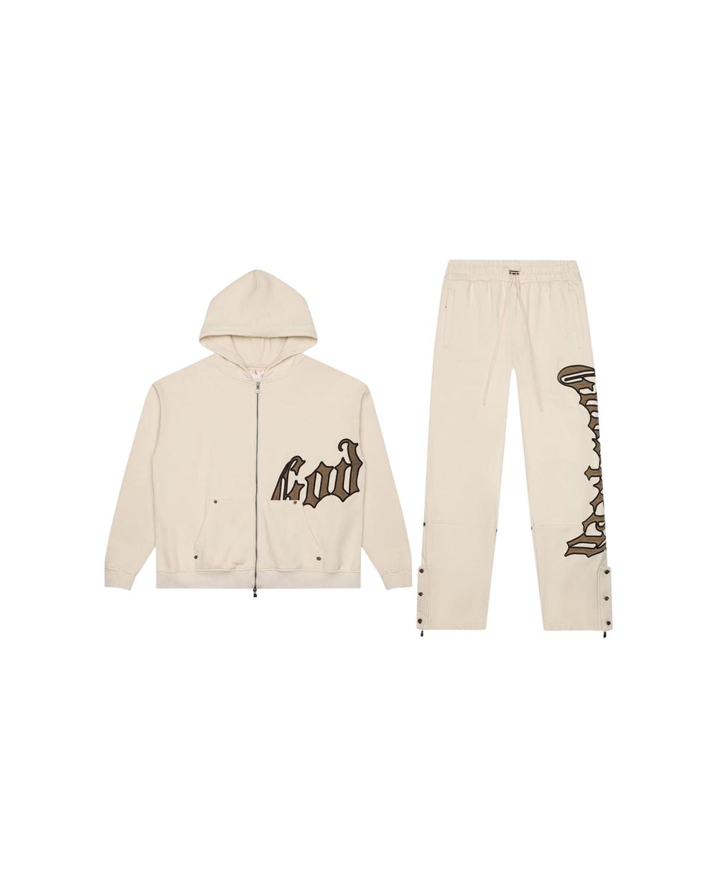 GODSPEED NEW YORK Black Og Logo Sweatsuit V2 "Creme/Brolive" 00Aaxaim" for men