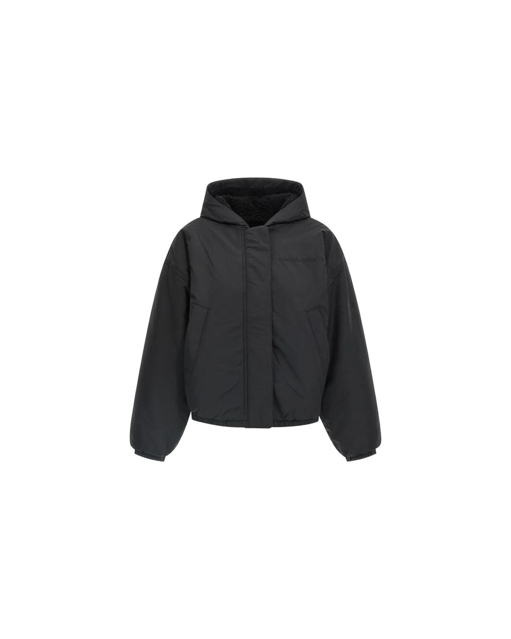 Canada Goose Black Alberni Reversible Fleece Bomber Jacket 7068W 9381"
