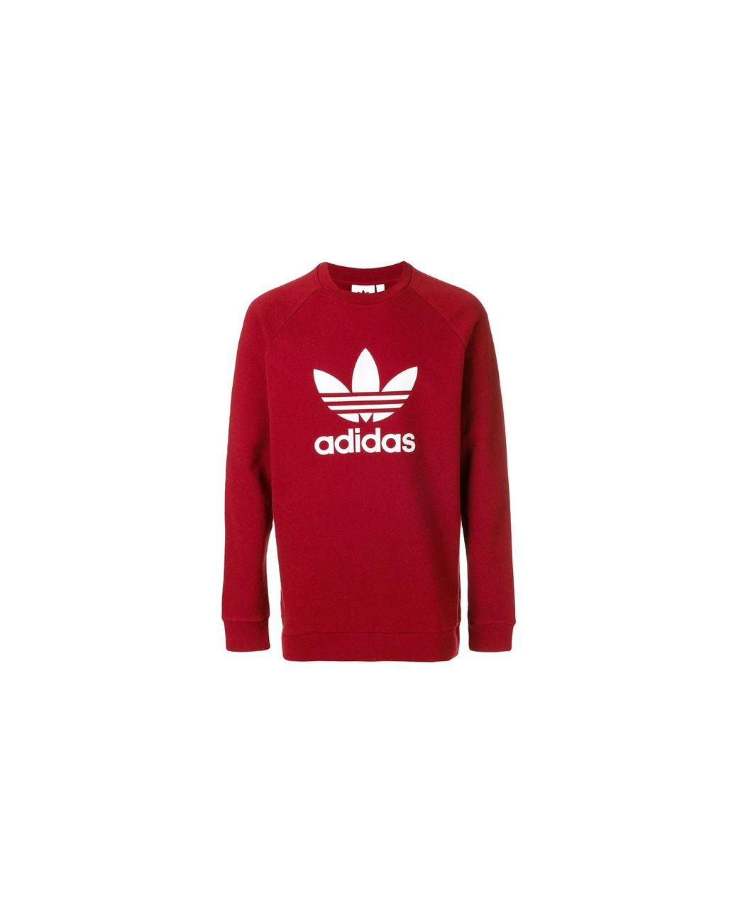Adidas Red Trefoil Crew Sweatshirt "Rust Cx1897" for men
