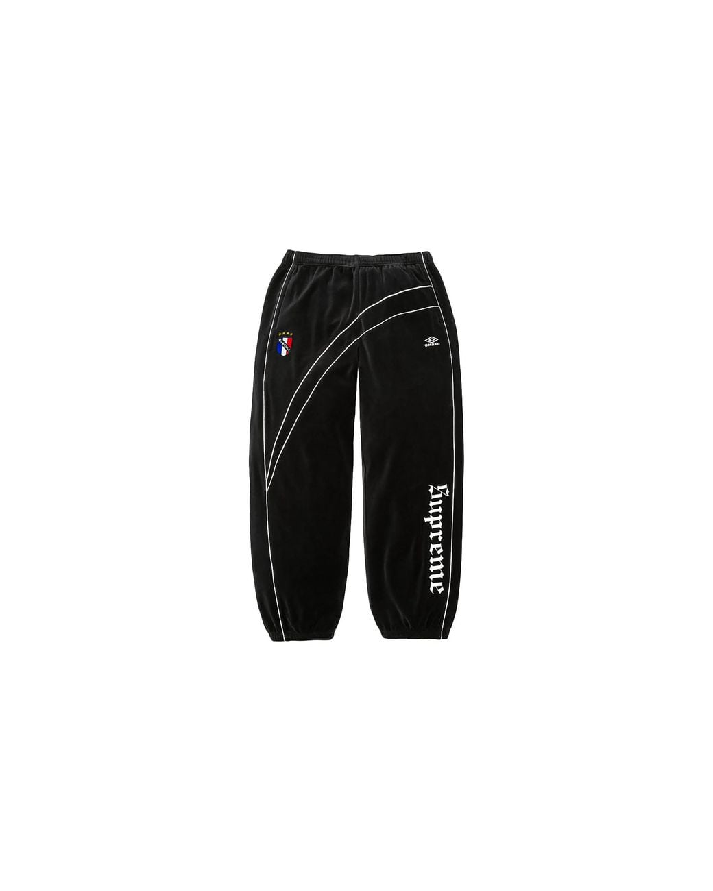Supreme Black Umbro Velour Track Pants "Fw26