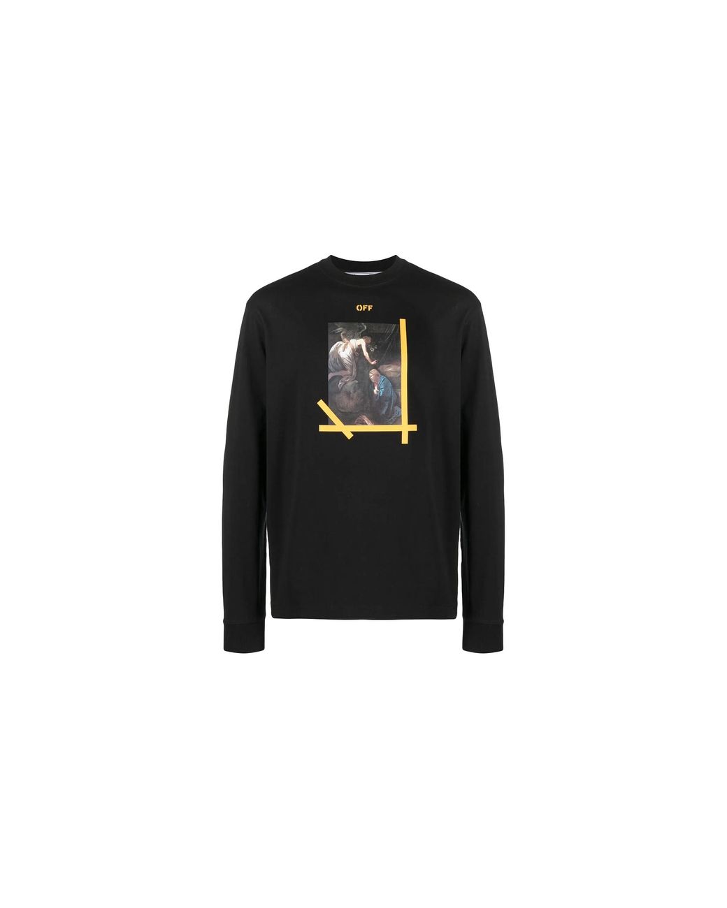 Off-White c/o Virgil Abloh Black Arrow Caravaggio Ann Skate Long-Sleeve T-Shirt Omab064C99Jer0121001" for men