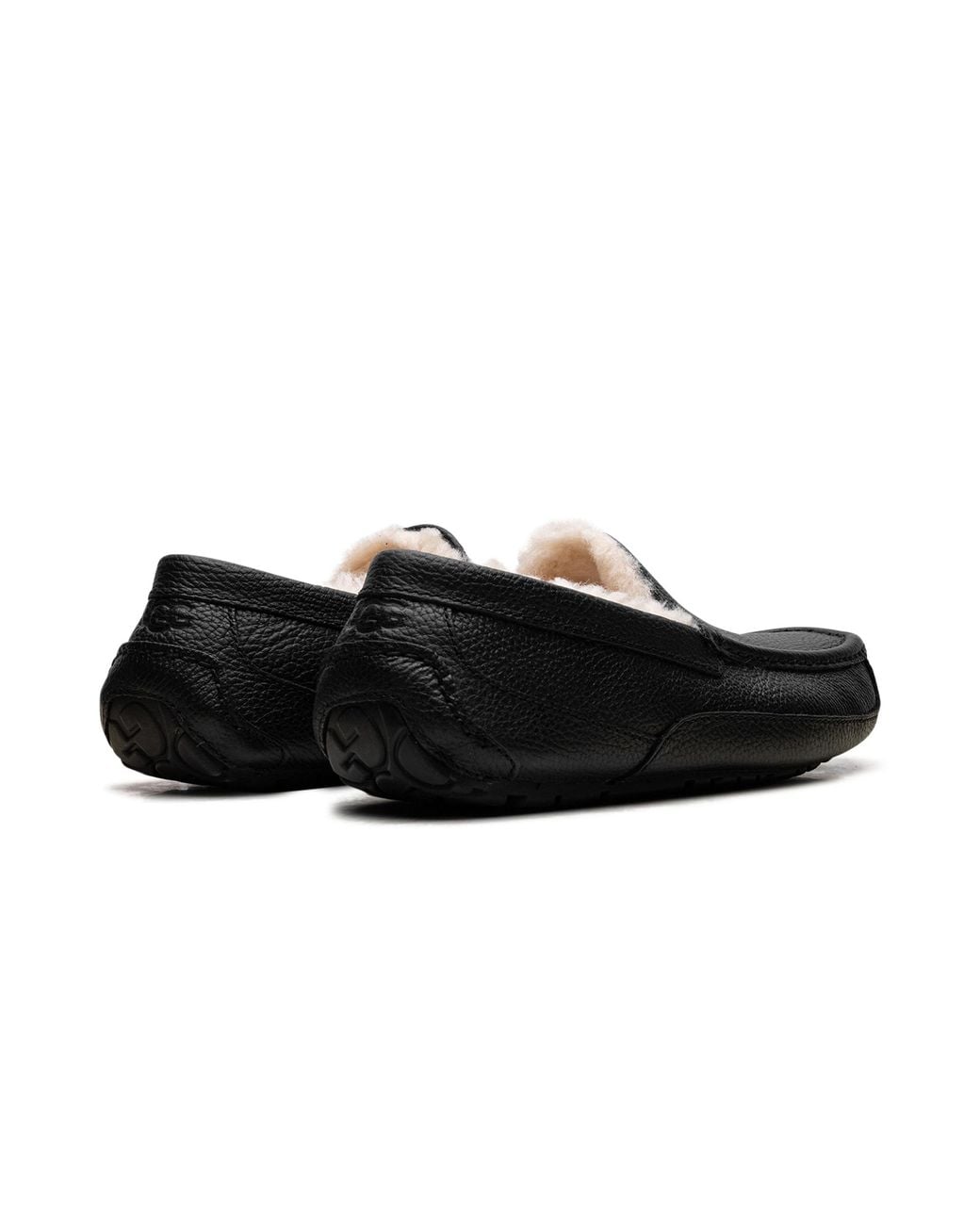 Ugg Black Ascot Leather Slipper 5379B Blk" for men