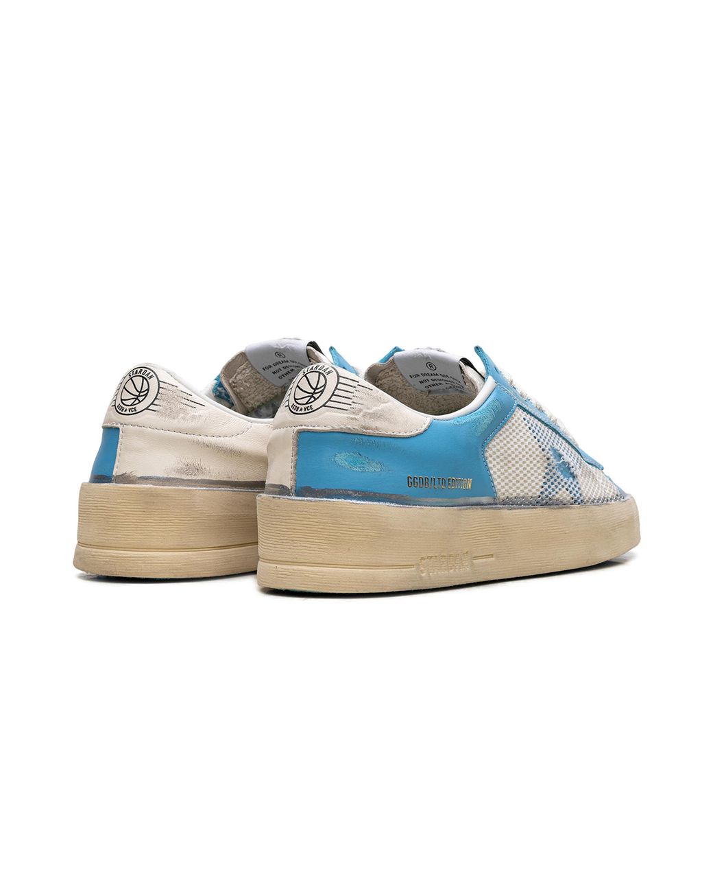 Golden Goose Deluxe Brand Blue Stardan Lab "Light Nappa Leather And Mesh" Gwf00370 F004374 50492"