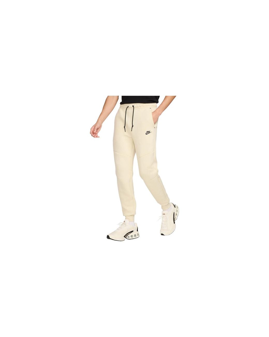 Nike Black Tech Fleece Joggers "Light Khaki Hv0959 234" for men