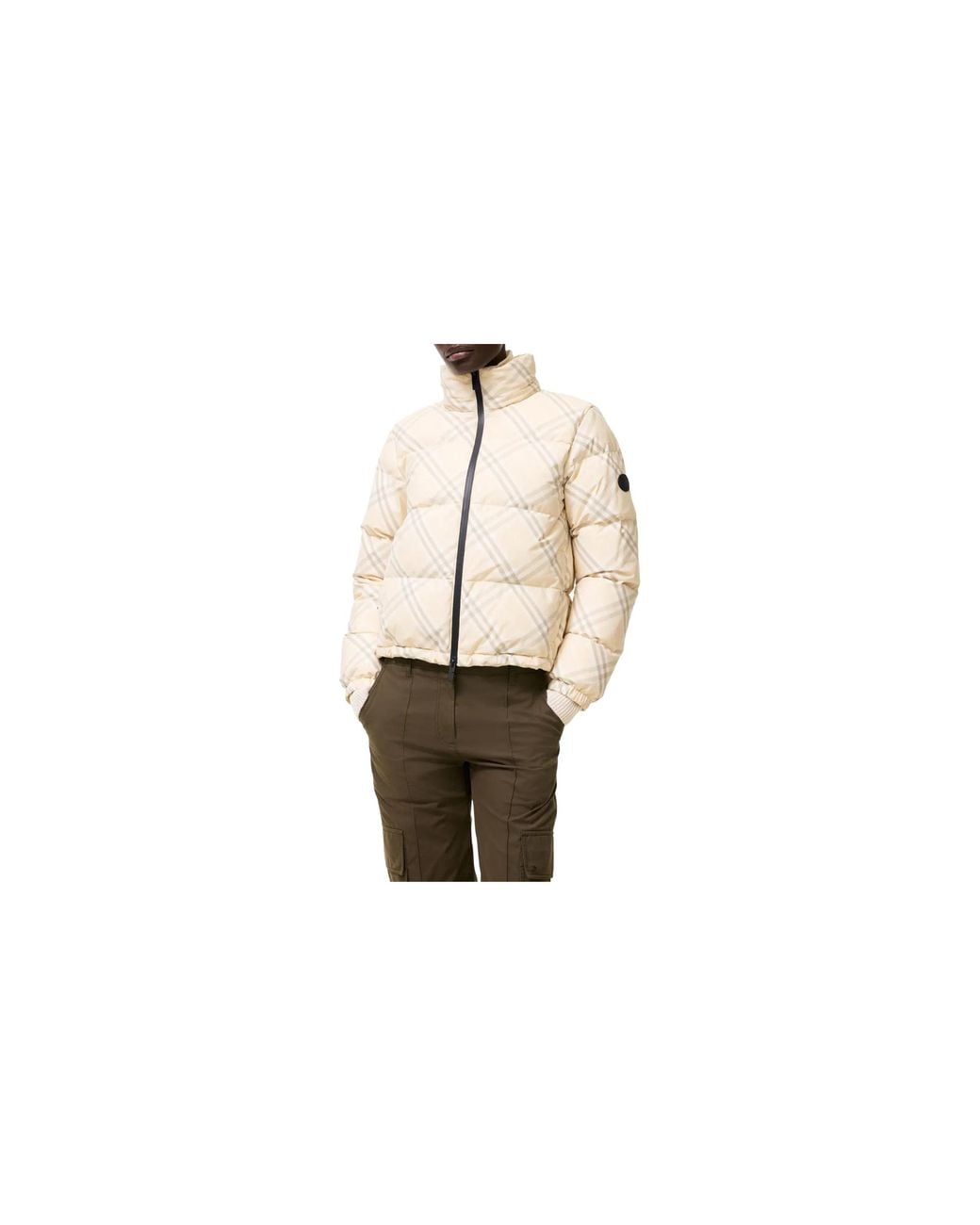 Burberry Black Ambleside Check Puffer Jacket "Yarn Ip Check" 8131358"