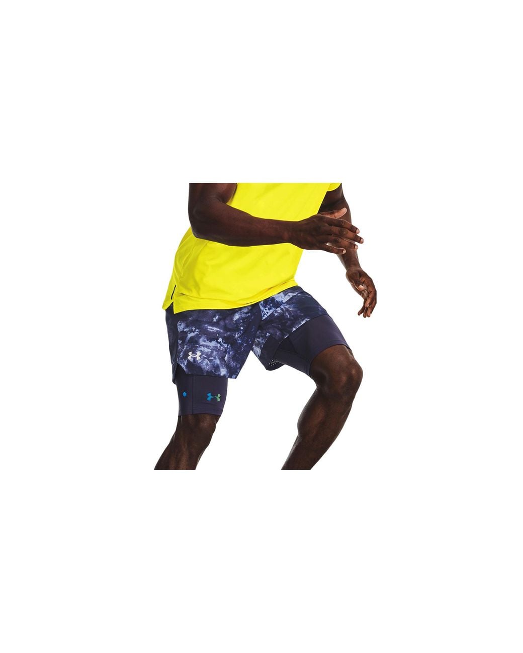 Under Armour Black Vanish Woven 6" Printed Shorts 1374625 410" for men
